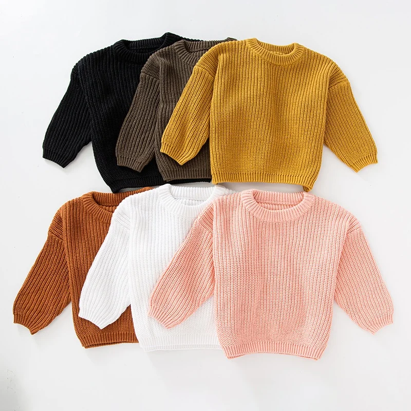 Personalized Newborn Infant Knitted Sweater Kids Knitting Pullover Toddler Fall Clothing Baby Boys Girls Knitting Clothes Baby G