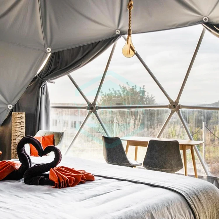 Poland Snow Proof 20ft Igloo Ball Tent Winter Luxury Glamping Geodesic Dome House With Insulation