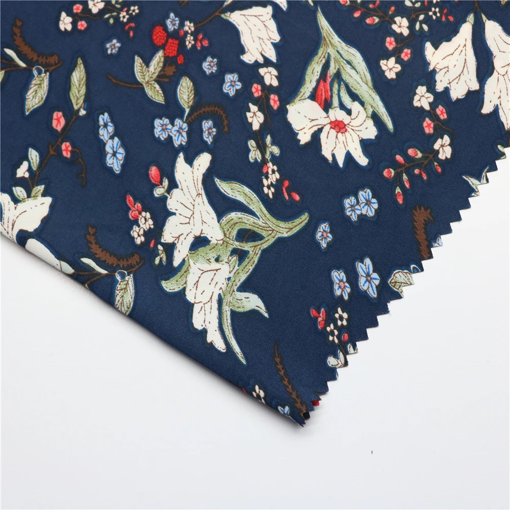 High Quality Polyester Printing Fabric 50D Stretch Chiffon Satin Fabric For Scarf