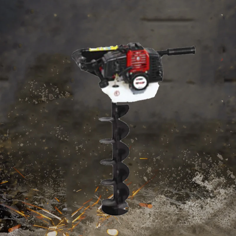 Multifunctional Use Portable Auger Drilling Machine 52cc Gas Earth Auger Drill Bit For Planting