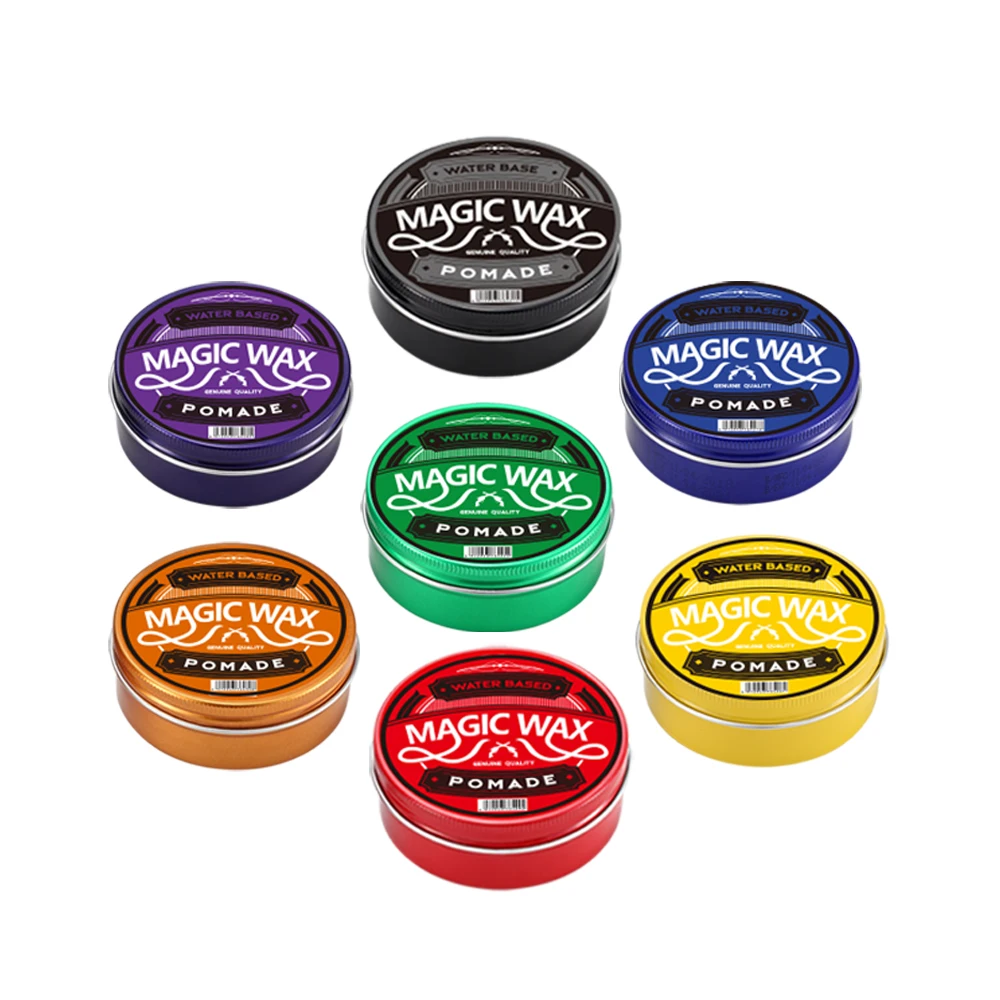OEM/ODM Colorful Aluminum Box Magic Hair Wax Alcohol Free Fashion Hair Pomade Men Styling Hair Wax