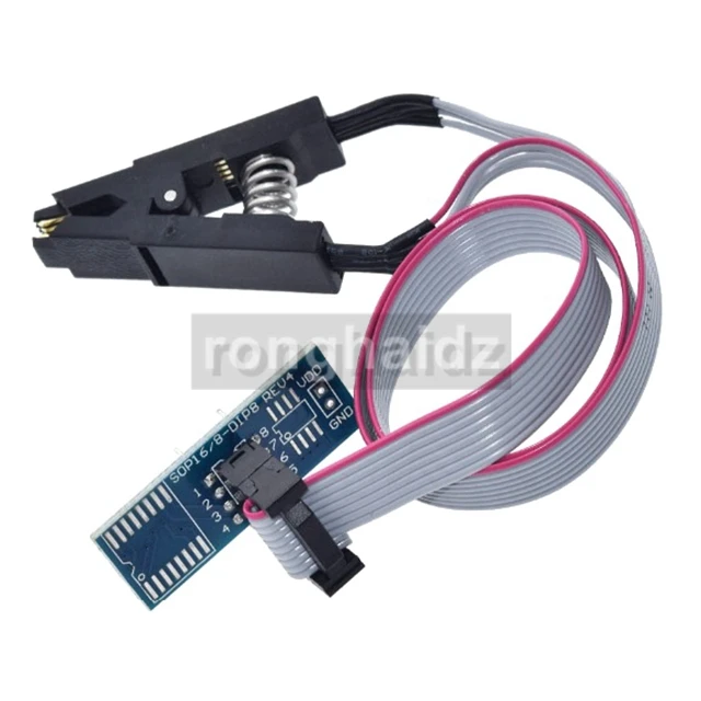 USB-программатор SOIC8 SOP8 EEPROM 93CXX/25CXX/24CXX тестовый зажим для микросхем с кабелем SPI