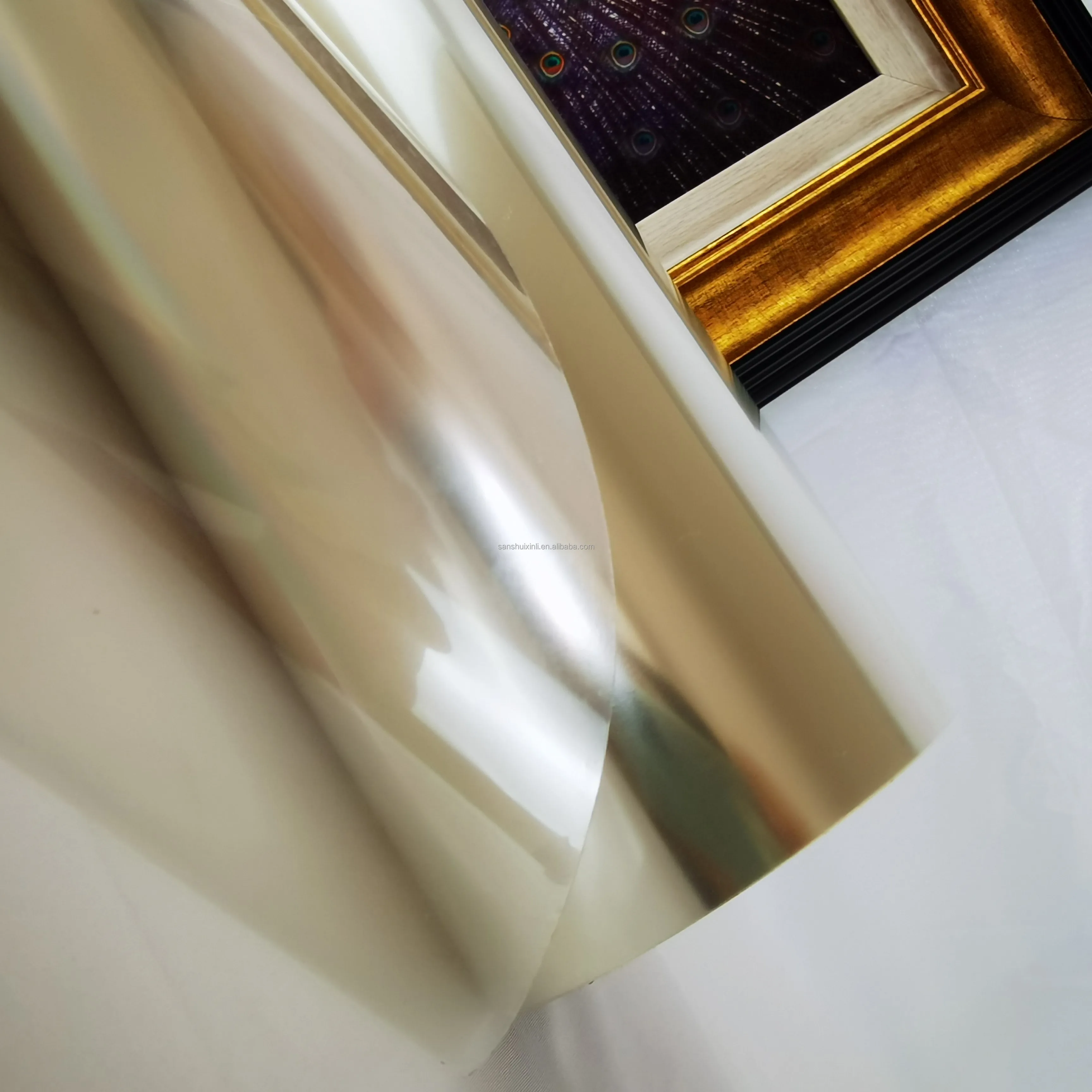 Optically Clear PET Double Side Adhesive Laminating Film For Glass Photos