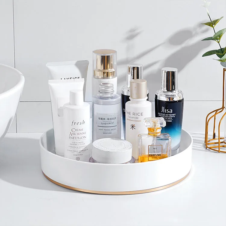 multi purpose utility kitchen countertop turntable spice rack white round rotating storage tray