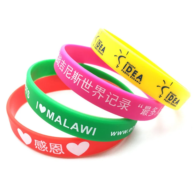 Silicone rubber bracelet, hot silicone wristband, colorful hand silicone bracelet