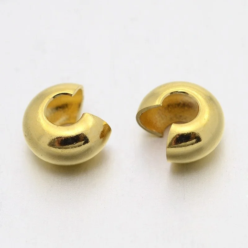 3mm/4mm/5mm/6mm/8mm stainless steel crimp end beads diy accessories jewelry part