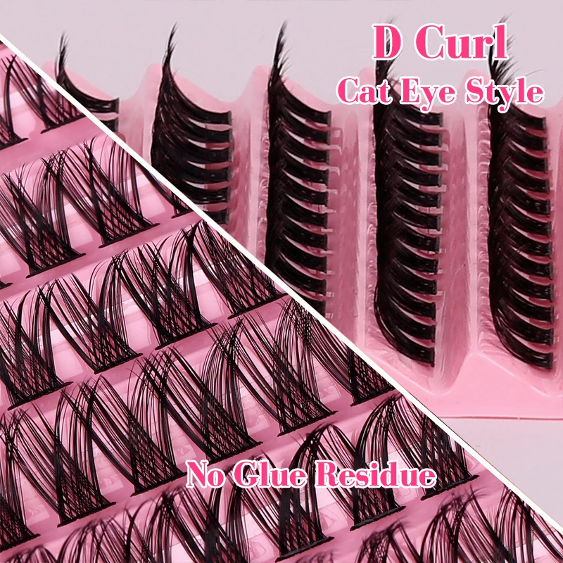 40d 0.07d Curl 9-18mix Diy Eye Lash Extensions Supplies Custom Logo Volume Soft Natural Cluster Eye Lash Extensions Kit