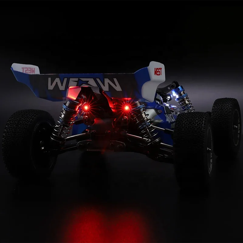 Wltoys 144011 2 4 г пропорциональное шасси из алюминиевого сплава 65 км скорость 4WD огни 1/14 RTR пульт дистанционного управления гоночный багги подарок игрушка