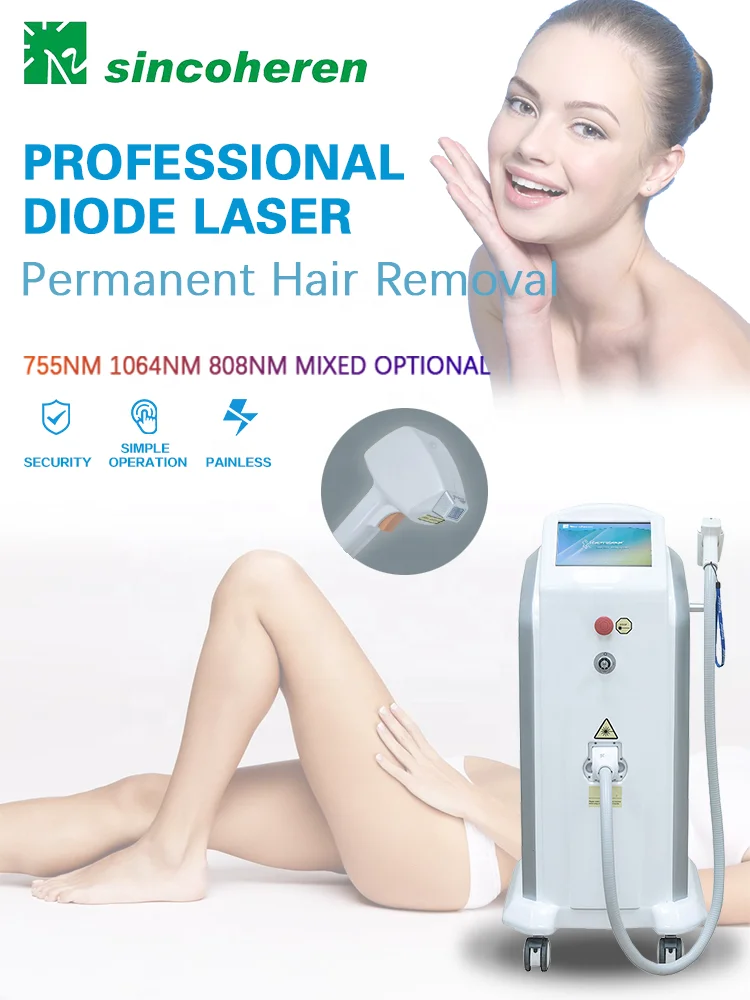 Sincoheren High quality diode laser professional hair removal beauty machine with factory price