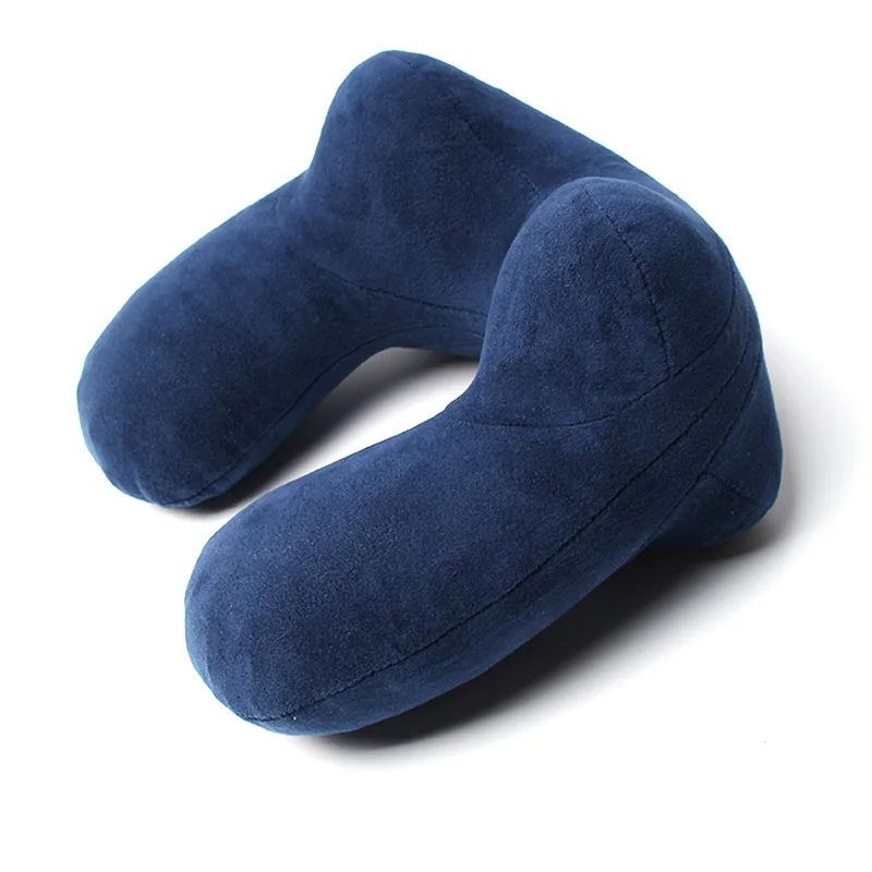Four Camel Double-Sided Travel Pillow Inflatable U-Shaped Support Pillow for Airplane Travel Three Treasures Accessory