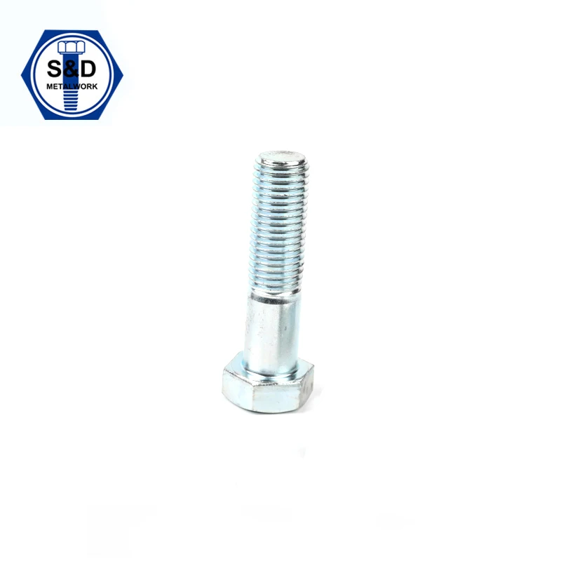 M20 H.D.G. hexagon head bolts DIN 933/anchor bolt grade 5.8 high temperature screws & nuts & bolts