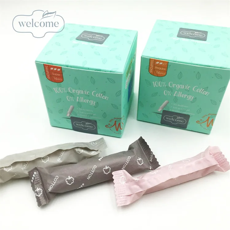 Me Time indian hair tampons cardboard applicator tampons with tin can