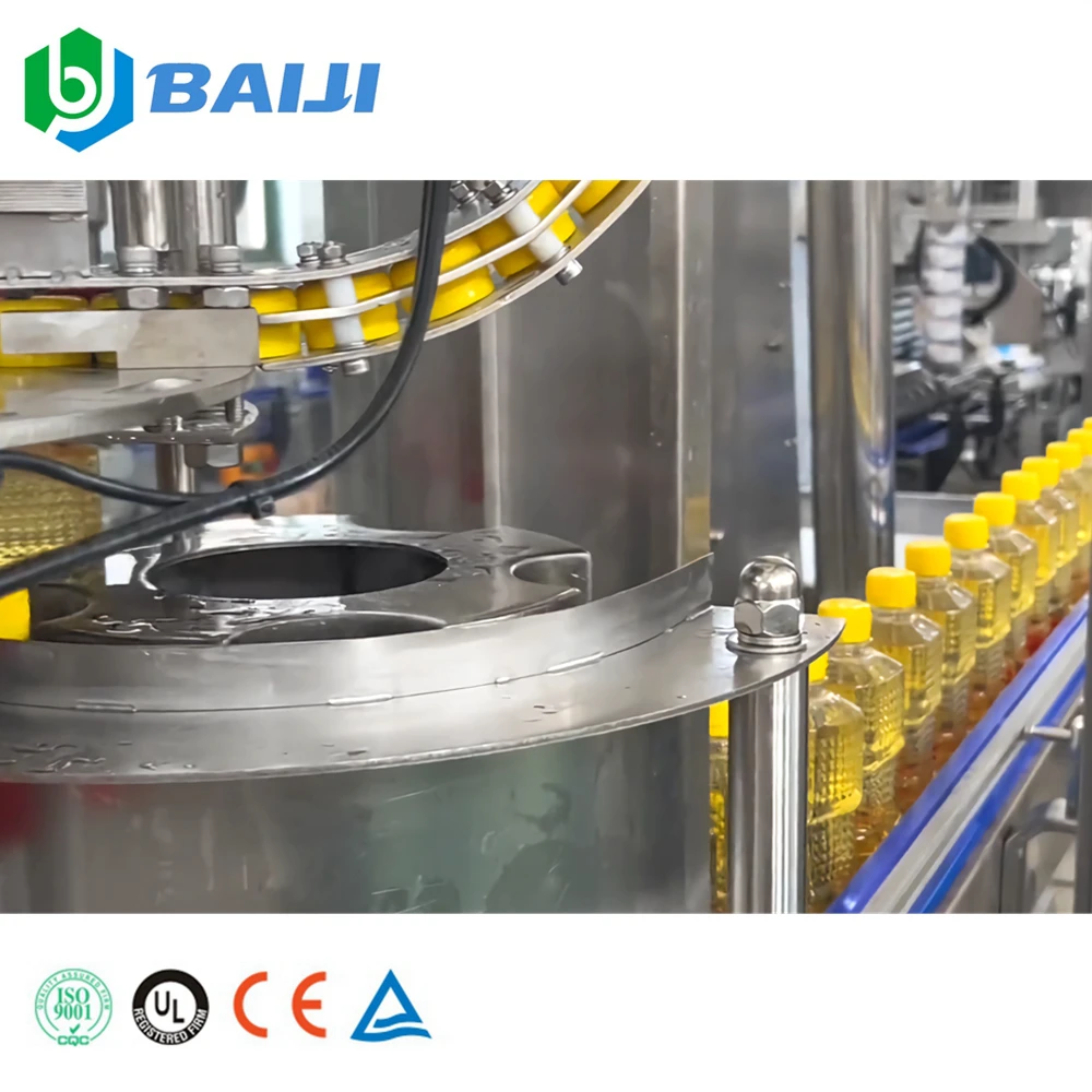 Complete sunflower olive oil bottle filling and capping machine production line with fully automatic