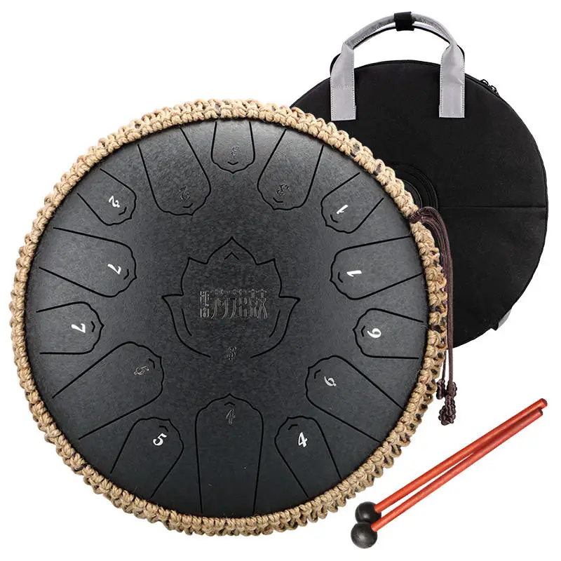 Hluru стали язык барабан 14 дюймов 15 Примечание Музыкальные инструменты Handpan барабаны ударный инструмент с барабаном аксессуары TWH15-14