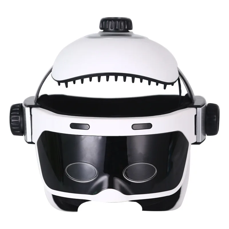Leading Automatic Air Pressure Head Massage Helmet Dual Vibrating Electric Head Massager