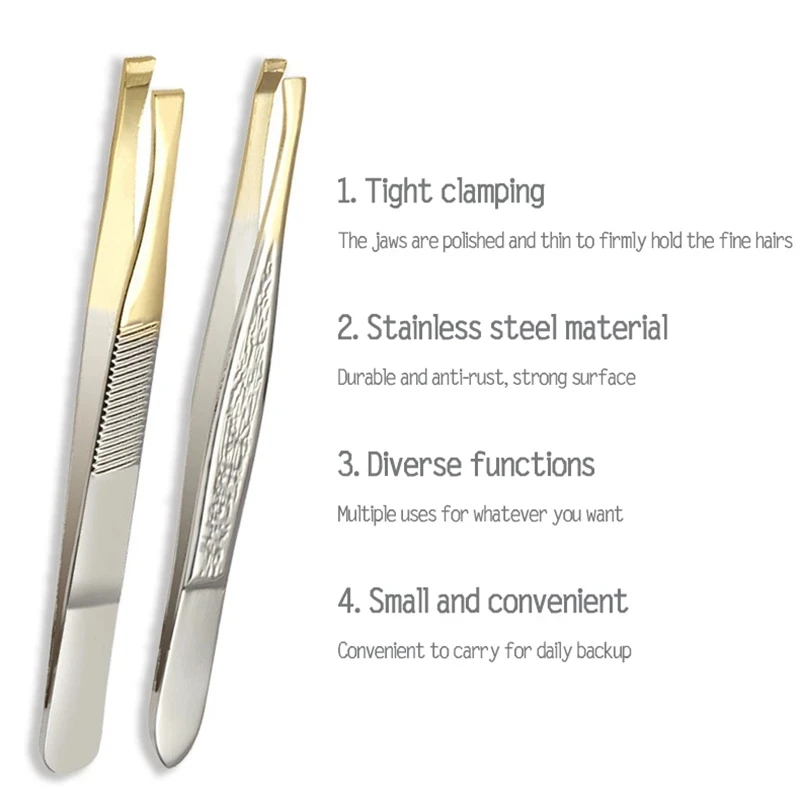 Wholesale stainless steel eyebrow tweezers slanted lash tweezers and eyelash applicators eyebrow tweezer