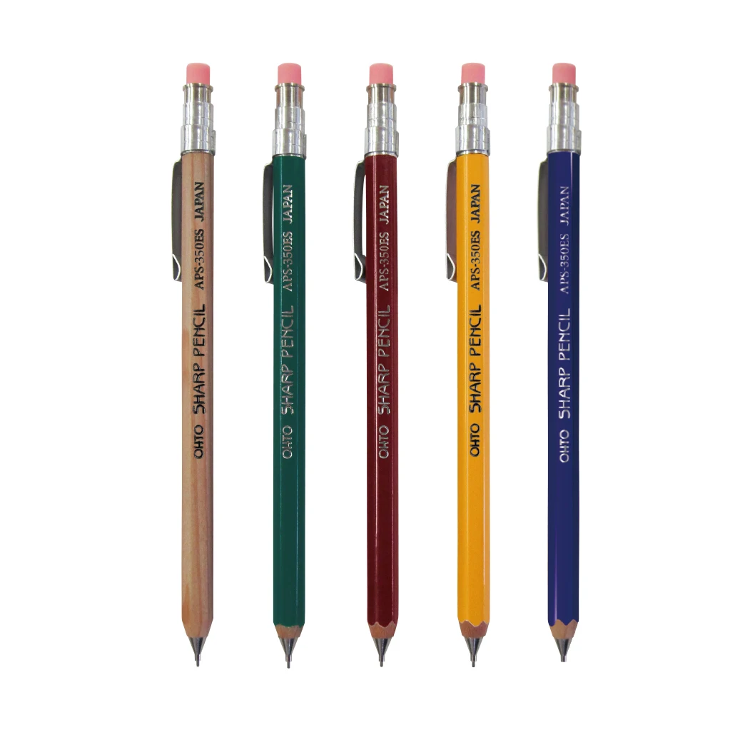 Lightweight 0.5mm Mechanical Black Wood Automatic Pencil With A Clip