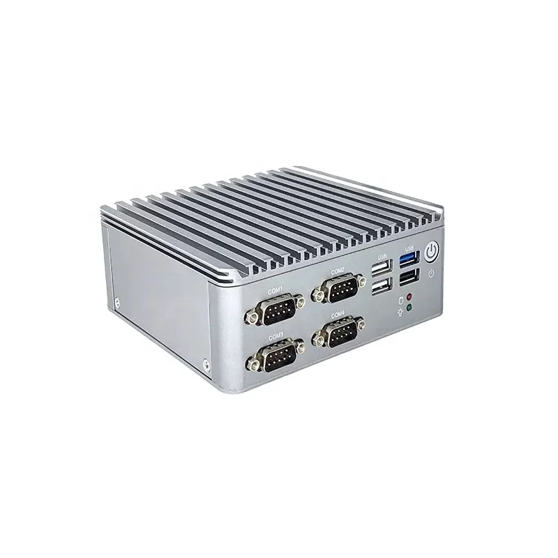 Fanless mini PC Computer CAN J1900 Quad Core 2.0 GHz 2 LAN 4 USB 4 COM 2 CAN