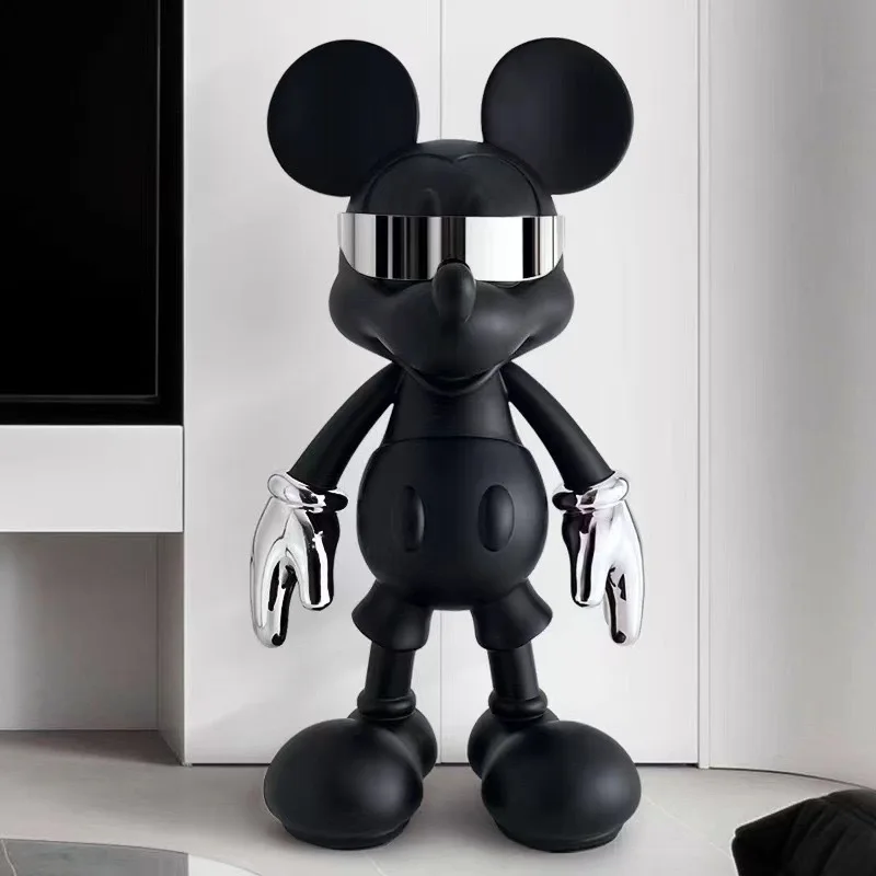 Modern Cyberpunk Mickey Mouse Ceramic Ornaments Trendy Play Decorations for Living Room Porch TV Cabinet Bar Floor