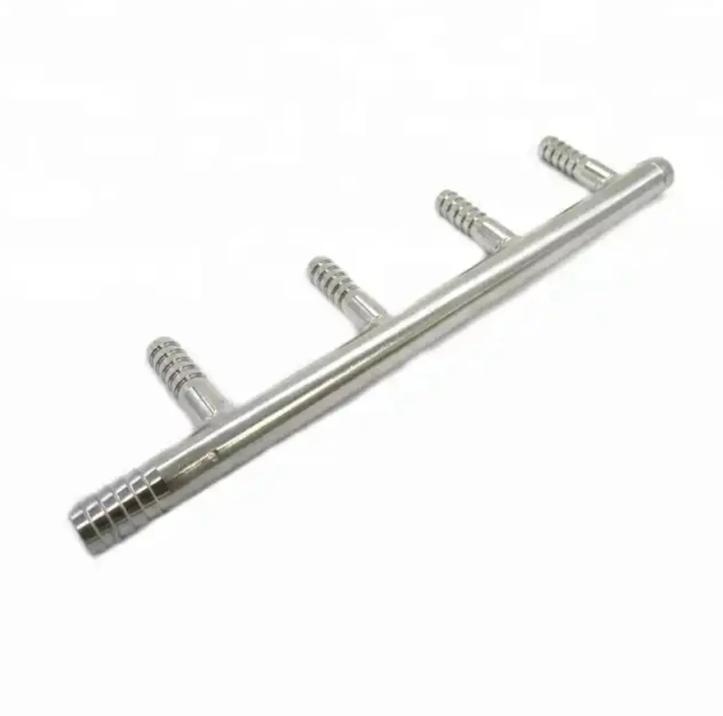 Stainless Steel  Gas Manifold Fitting for Distributing Food-Grade Air Gas and Beverage Water through Hoses