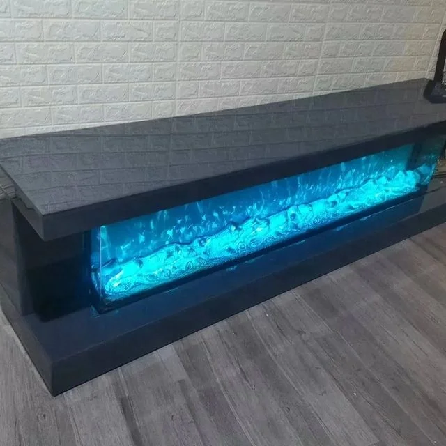 Hot Sale Mirrored TV Stand with Electronic Fireplace Decor Multiple color flames Muebles Meubles Mobles Moebel Mebles Rugs Sofa