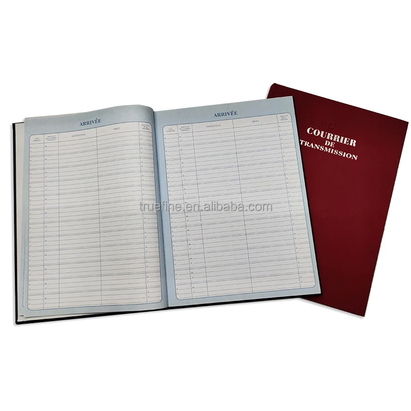 Perfect Binding Registre Arrivee 20x30cm Size 200Pages Hardcover Notebook Registre Book
