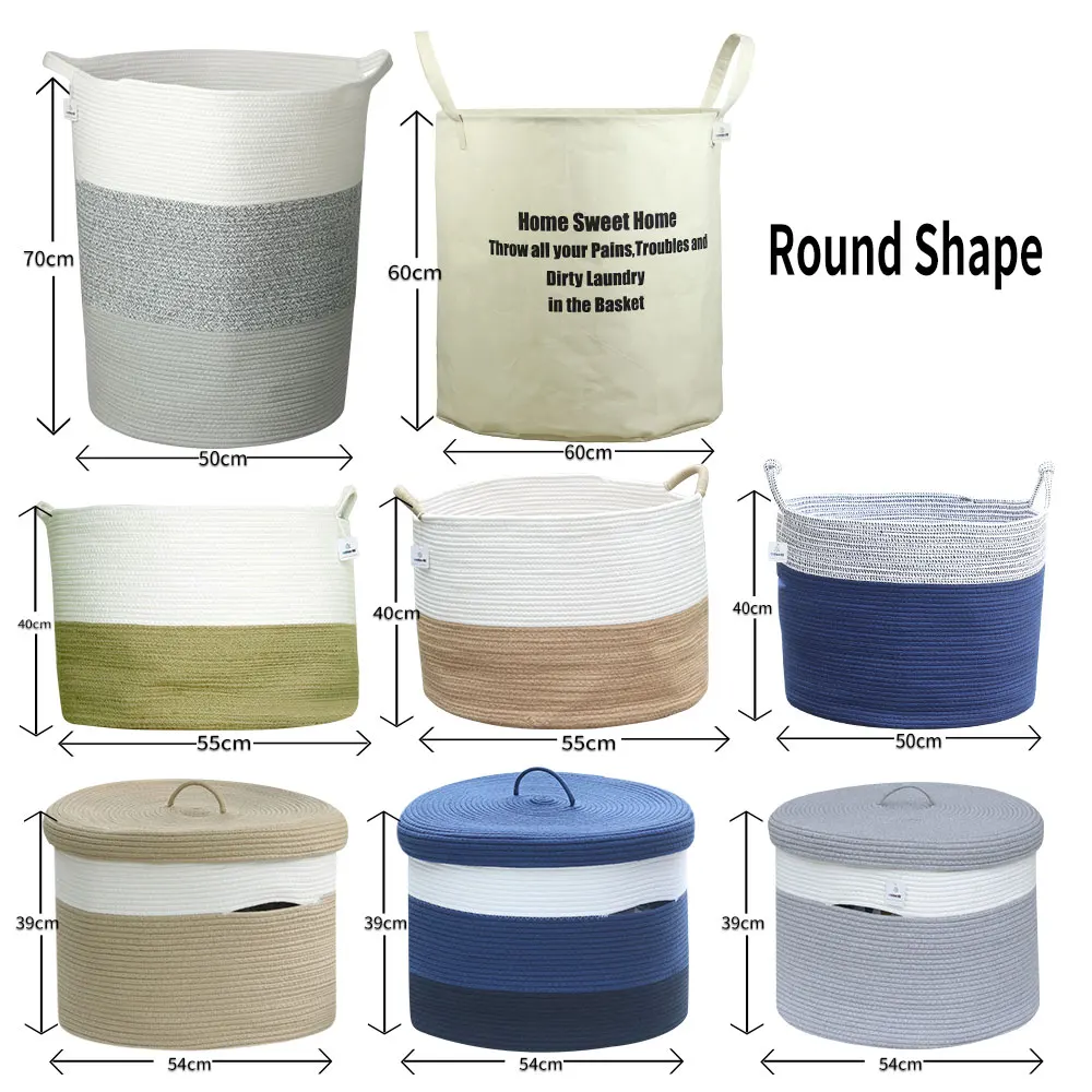 ICEBLUE HD Large Laundry Basket Hamper Cotton Rope Basket Manufacturer