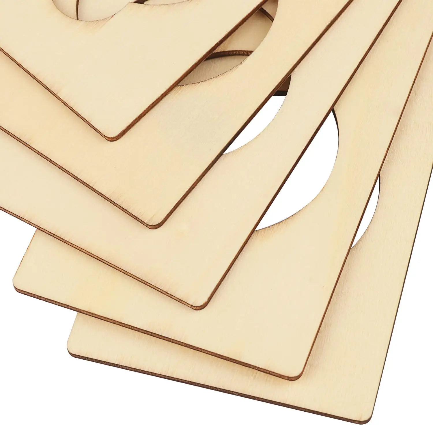 Door Hanging Sign Wood Door Handle Signs Blank Hotel Hangers Wooden Hanging Tags  Wood Craft Plaque DIY Door Message Notes