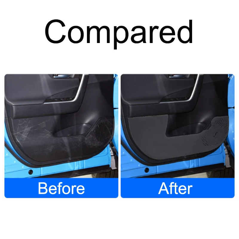 Door Protector Pad Door Plank Anti Kick Pad Mat Interior Decoration For Toyota RAV4 2019 2020 Accessories