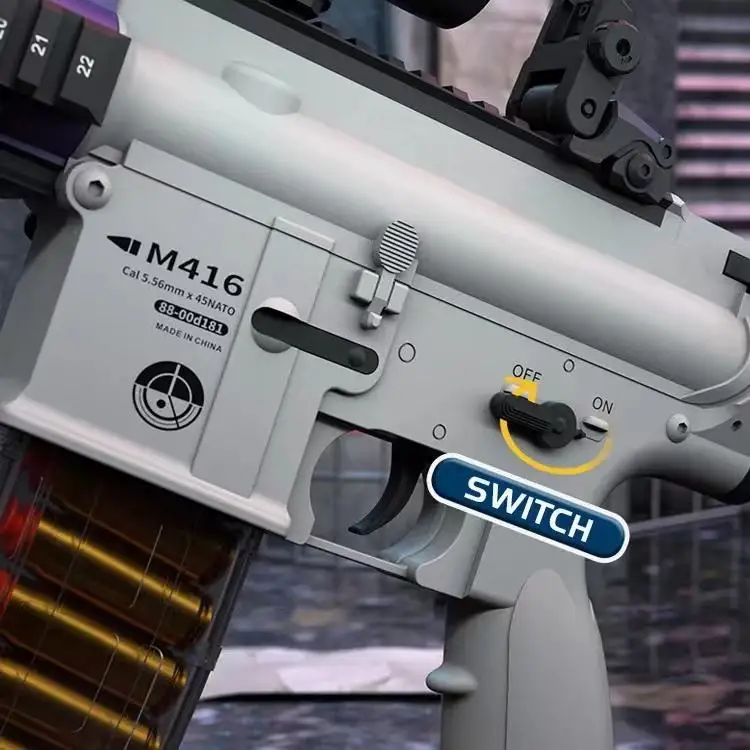 M416 Электрический повторяющийся симулятор CS открытый боевой пистолет для мальчика Мягкий Пуля с аксессуарами может быть добавлен