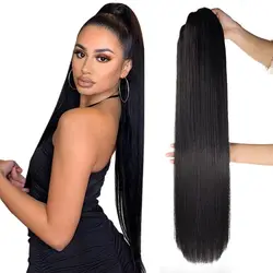 Peruvian Afro Kinky Curly Straight Unprocessed Natural Human Hair Pony Tail Extension 100g Full Clip in Ponytail Drawstring Wig