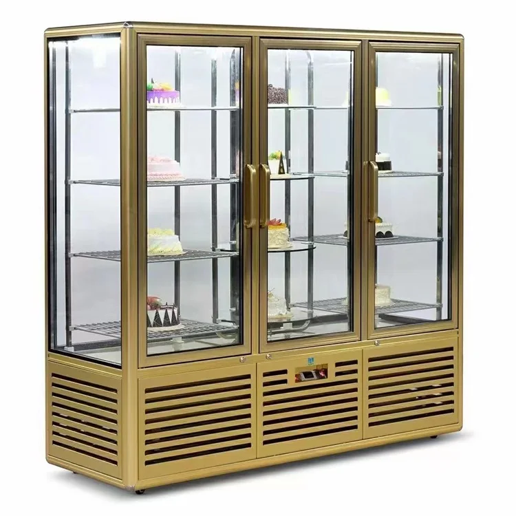 Hot Sale Show Case Pastry Showcase Standing Freezer Commercial Cake Display Fridge
