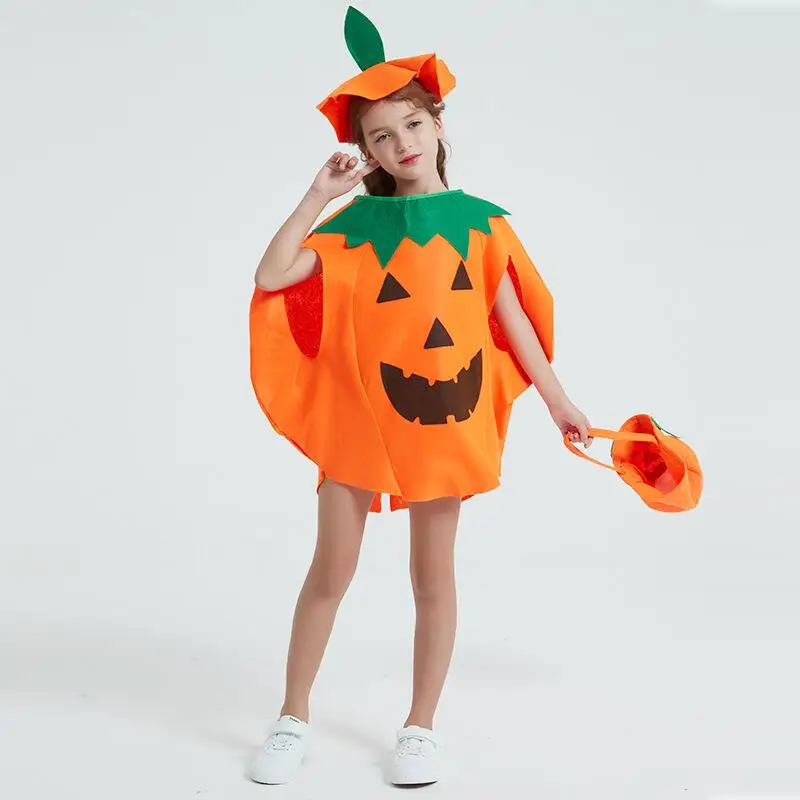 Halloween Princess Costume Pumpkin Costume for Kids Children Clothes Party