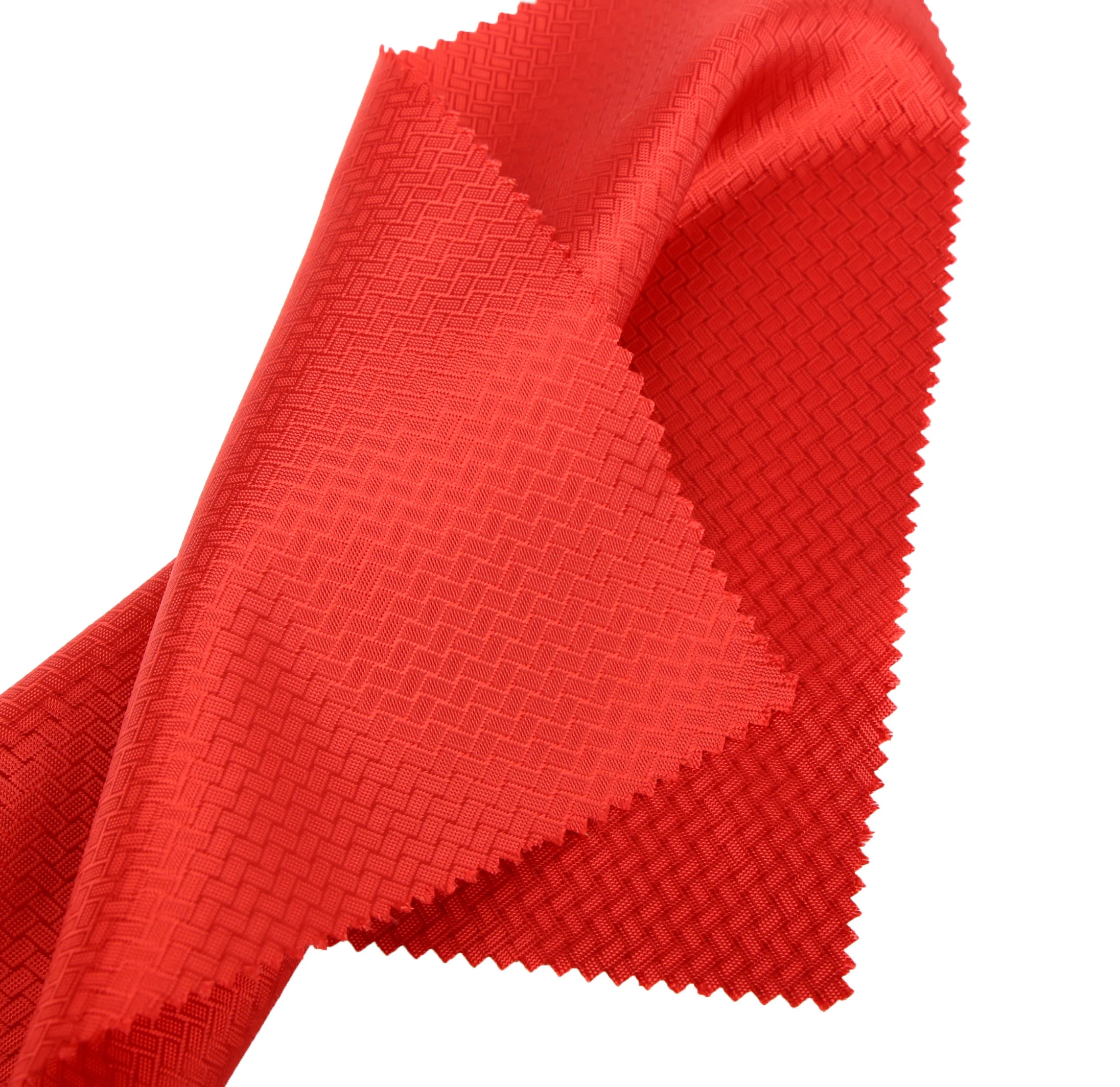 Блестящая жаккардовая Полиэстеровая ткань Оксфорд 250D с WR покрытием для чемоданов, пальто