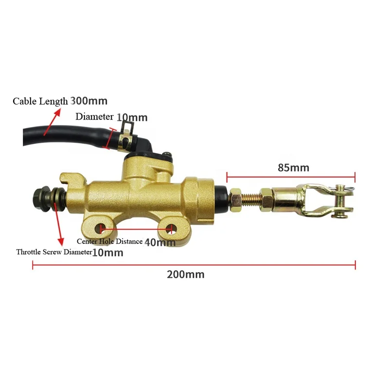Rear Disc Brake Clutch Master Cylinder Assembly Motorbike ATV Dirt Bike Hydraulic Brake Pump Motorcycle Hand Brake
