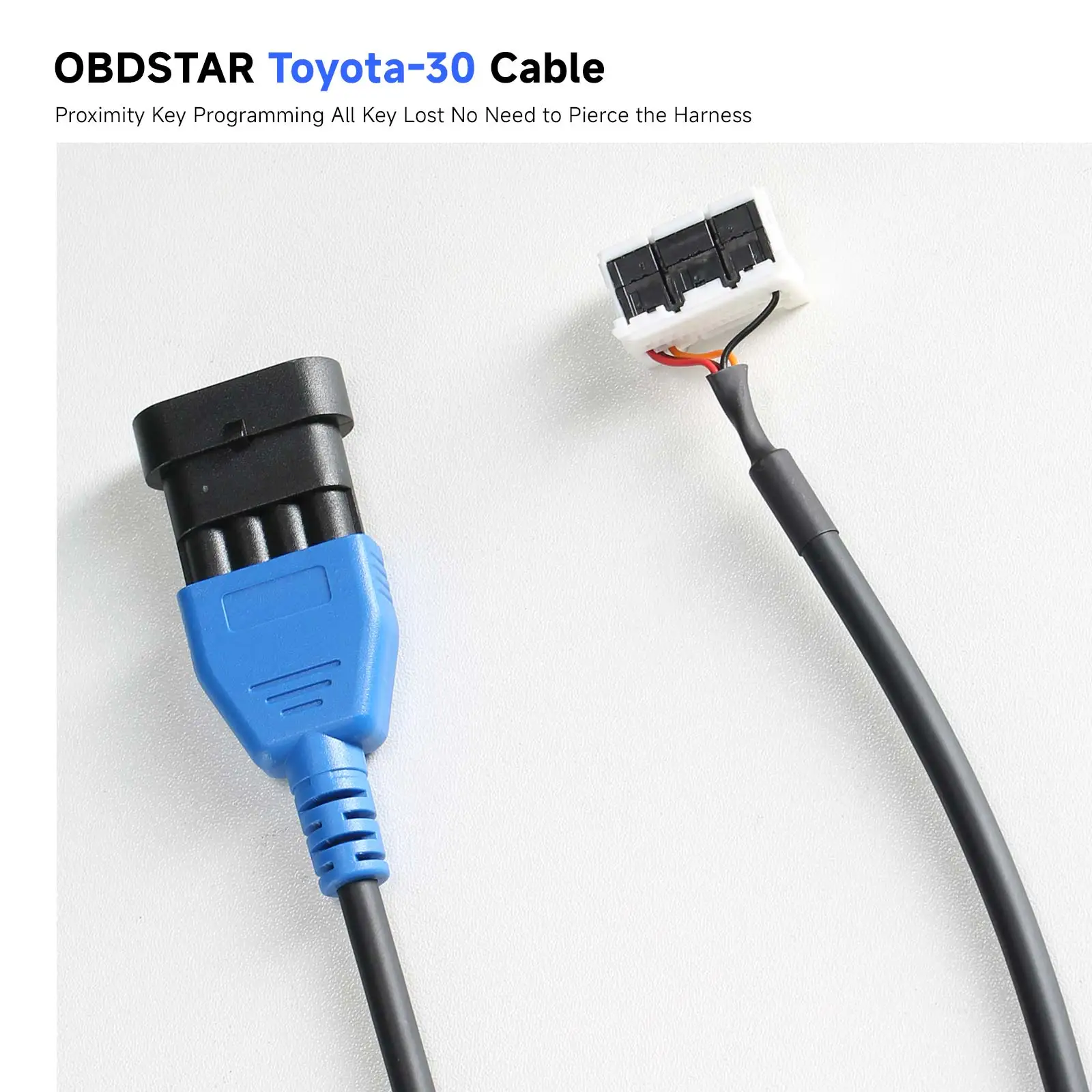 NEW OBDSTAR Toyota-30 V2 Cable 30PIN Connector Proximity Key Program All Key Lost No Need to Pierce the Harness support 4A 8A-BA