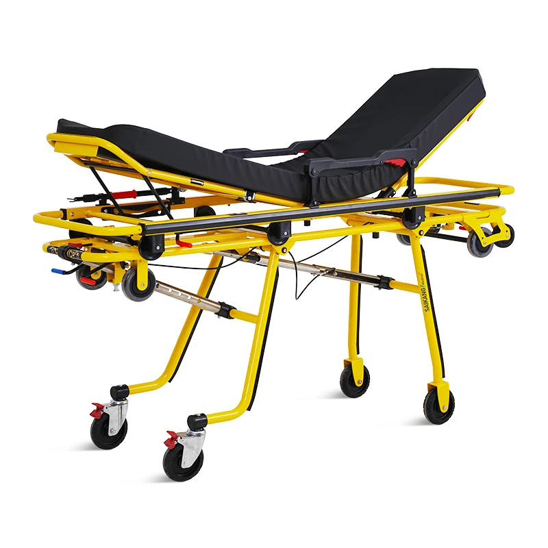 SKH039(H) SAIKANG Professional Aluminum Multifunction Adjustable Hospital Patient Ambulance Stretcher