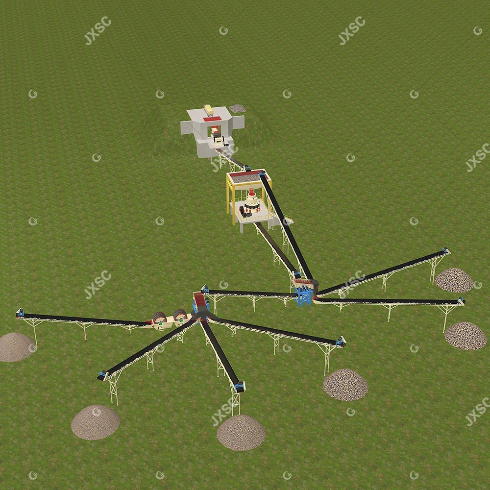 Nigeria Warehouse Stock Stone Crushing Screening Stone Crusher Plant Machinery 50T/H Sand Stone Crusher Plant