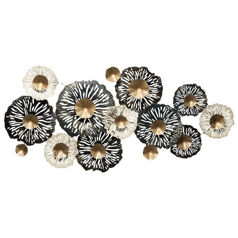 Popular Wall Three-Dimensional Wrought Iron Wall Decoration for Entrance Living Room Background