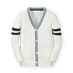 2021 Wholesale Custom Organic Cotton  Cardigan Kids Sweaters