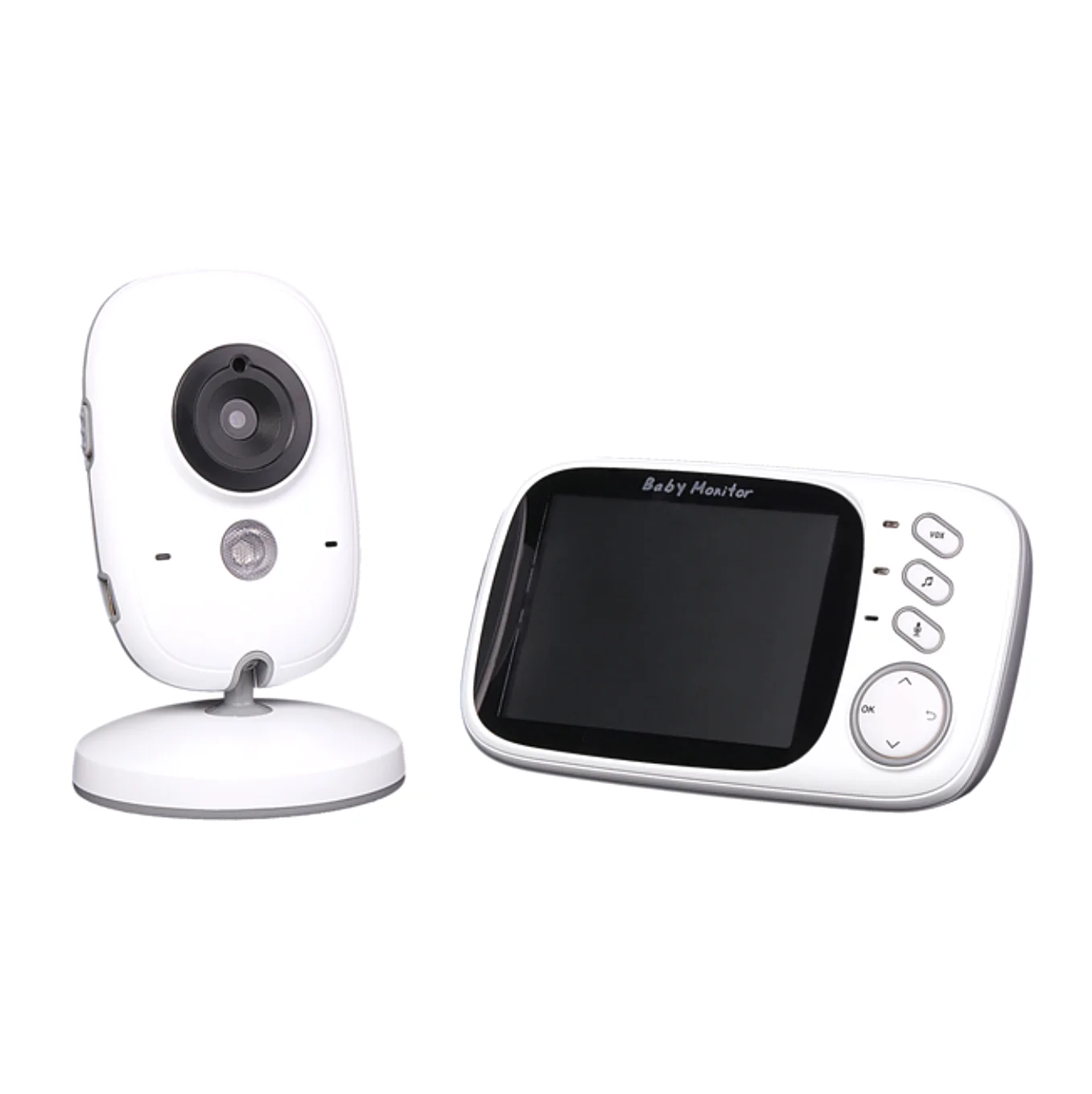 3.2inch Digital baby care night vision Temperature display  time display music playback two-way intercom Baby monitor