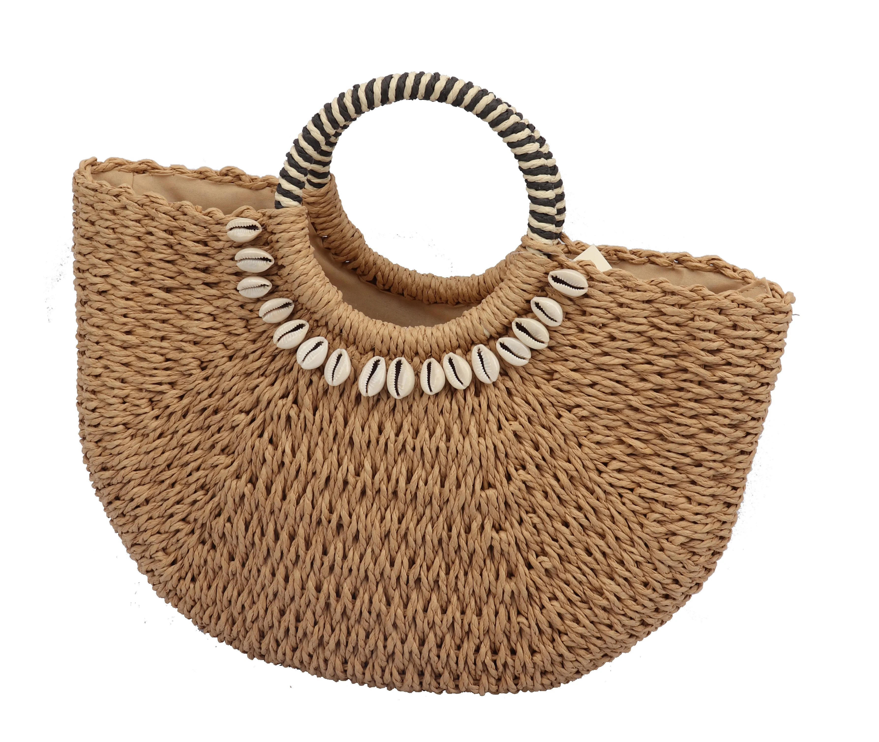 Hot selling Chinese Factory Wholesale woven straw beach bag paper straw tote bag fashion beach bag for young lady