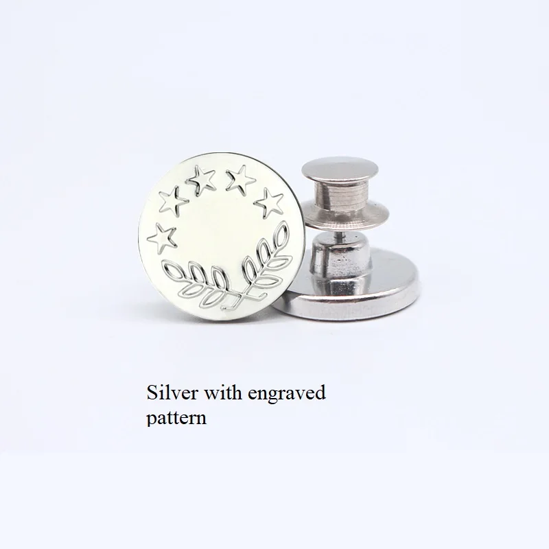 20mm adjustable pins exclusive fashion screw highwaist 4 rivets cutsom jeans buttons
