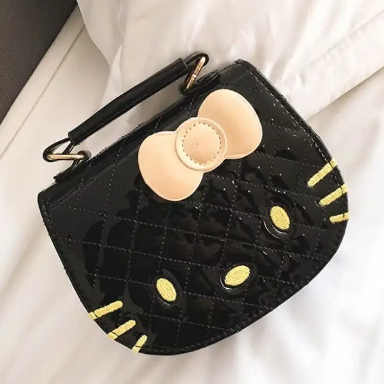 Botu Best Sell Girls Pu Leather Shoulder Bags Cute Hello Kt Cat Flip Cover Cartoon Messenger Bag Embroidery Girls Handbag