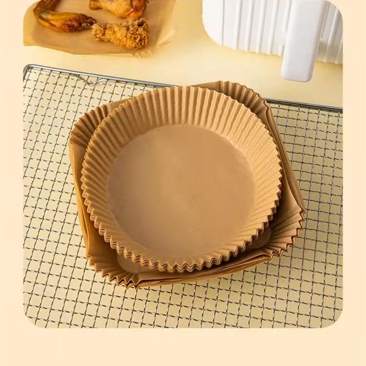 Air Fryer Disposable Paper Liner, Non-stick Oil-proof, Water-proof, Natural food grade Parchment for Baking Roasting Microwave