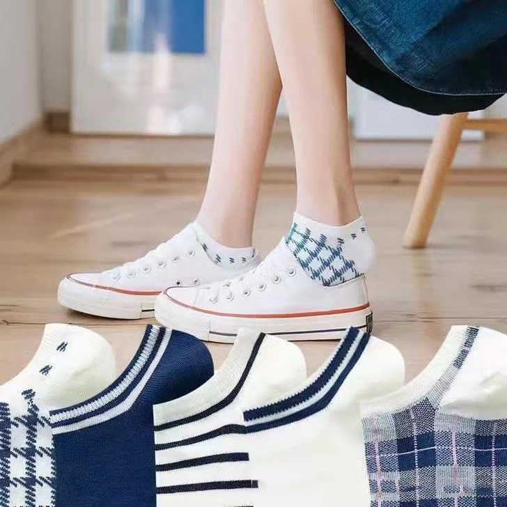Summer Spring Cotton Bamboo ankle invisible Socks Teen Low-cut Ankle Mesh Socks women