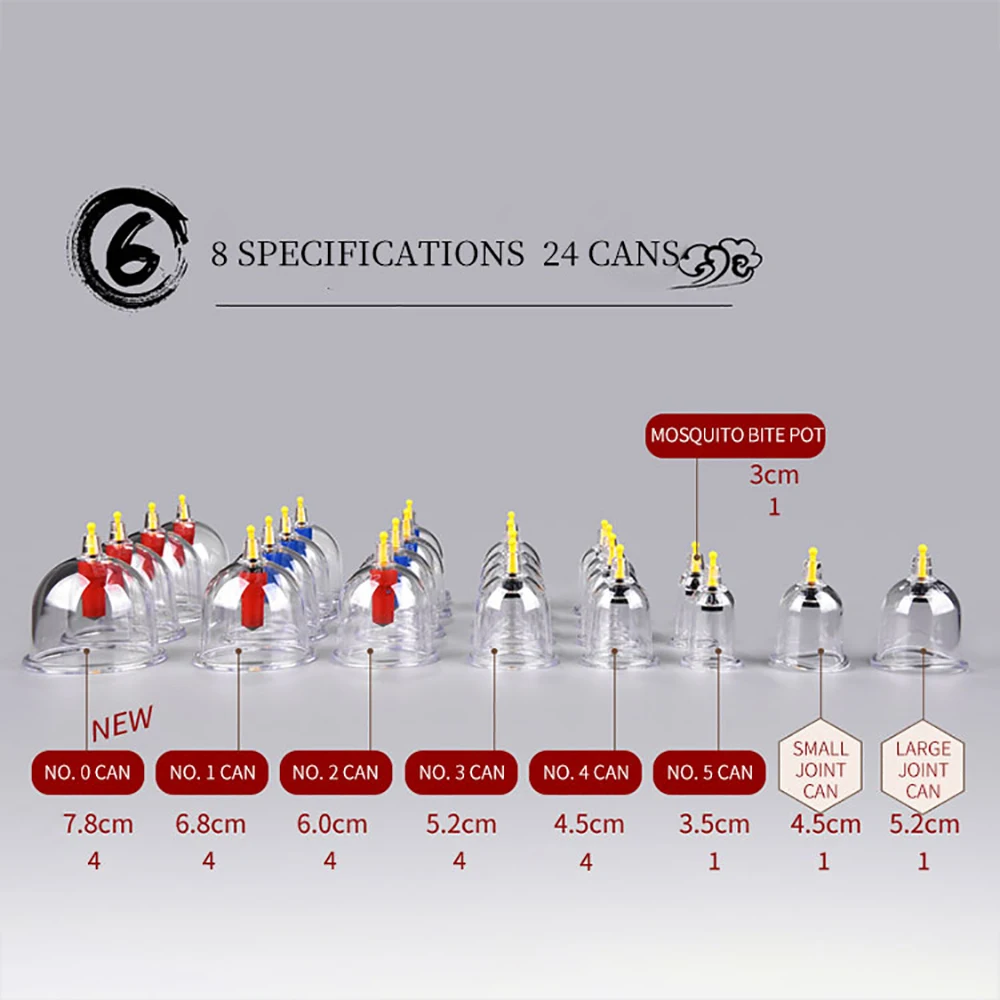 
cupping_hijama_cups vacuum massage cupping cups 24 pcs glass cupping therapie set 
