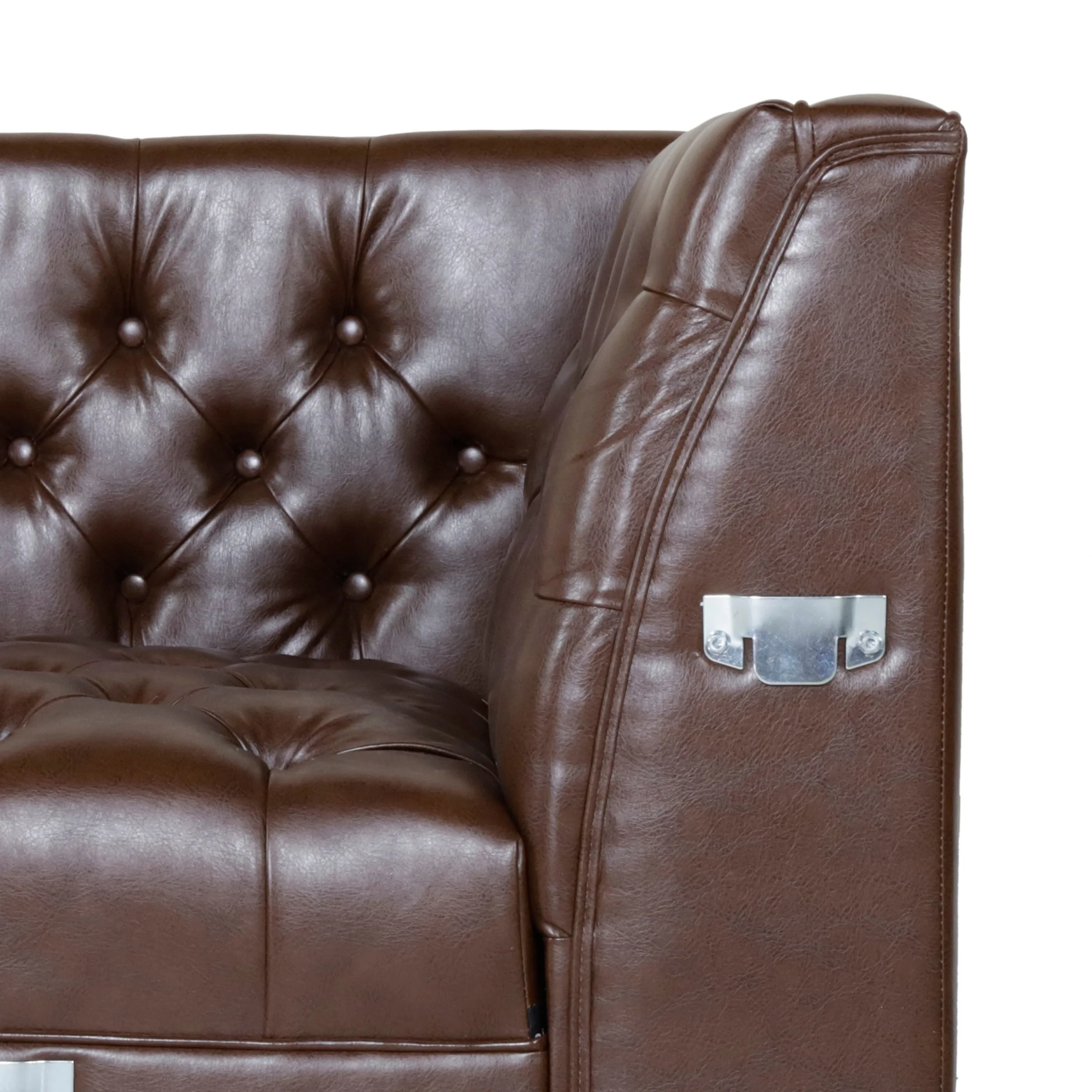 2022 High Quality Chesterfield Leather L-shape Corner Sofa Large Corner Couch Living Room Sofa Corner