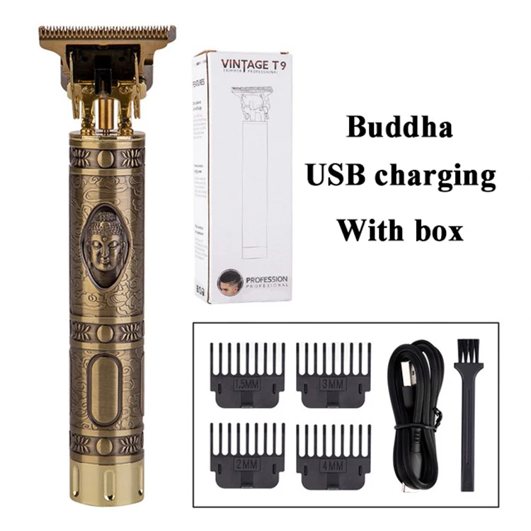 Man USB Vintage T9 Baldheaded Electric Hair Trimmer Cordless Clippers Professional Barber Hair Cutting Machine