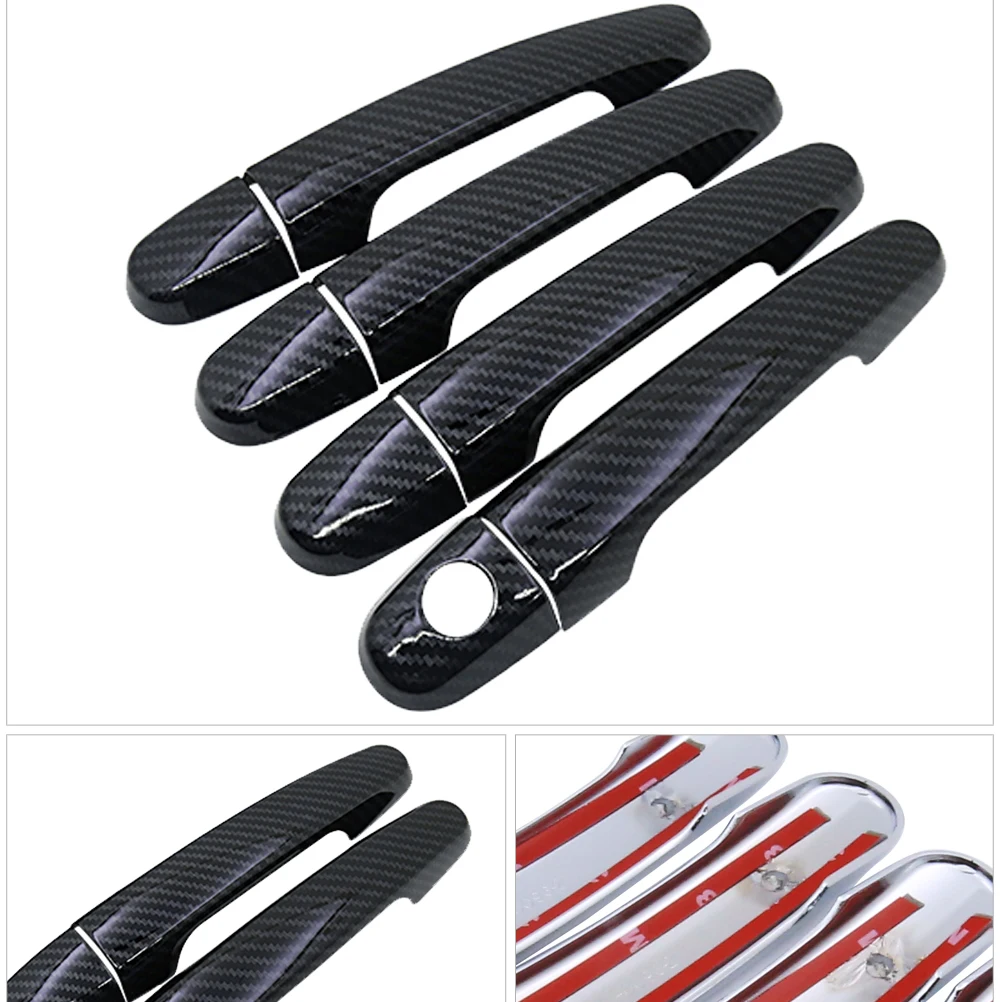 Carbon Fiber Door Handle Cover Catch Trim Car Accessories for Toyota Auris Corolla Blade E150 2006 2007 2008 2009 2010 2011 2012